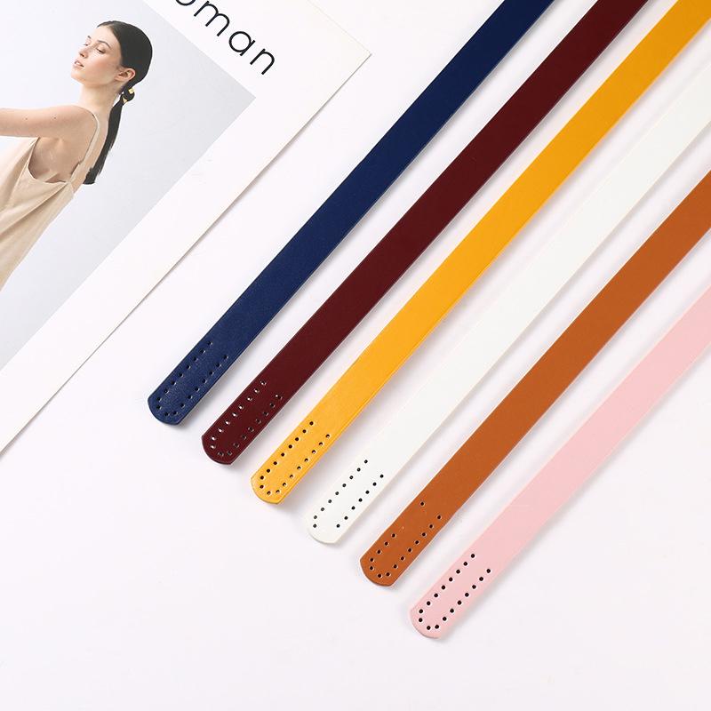 Pu Perforated Threading Bag Strap Accessories Hand Strap Handle Diy Handmade Bag Gift Box Accessories