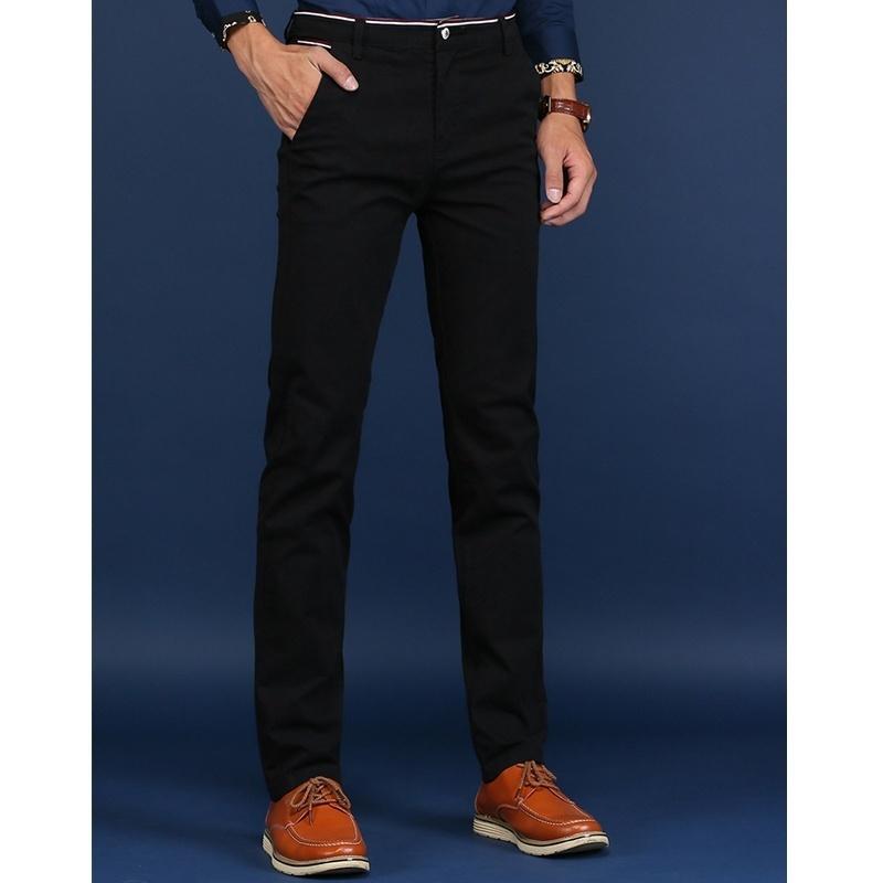 28-38 Pantaloni Casual da Uomo Pantaloni alla Moda Monocolore Pantaloni Dritti Pantaloni da Abito