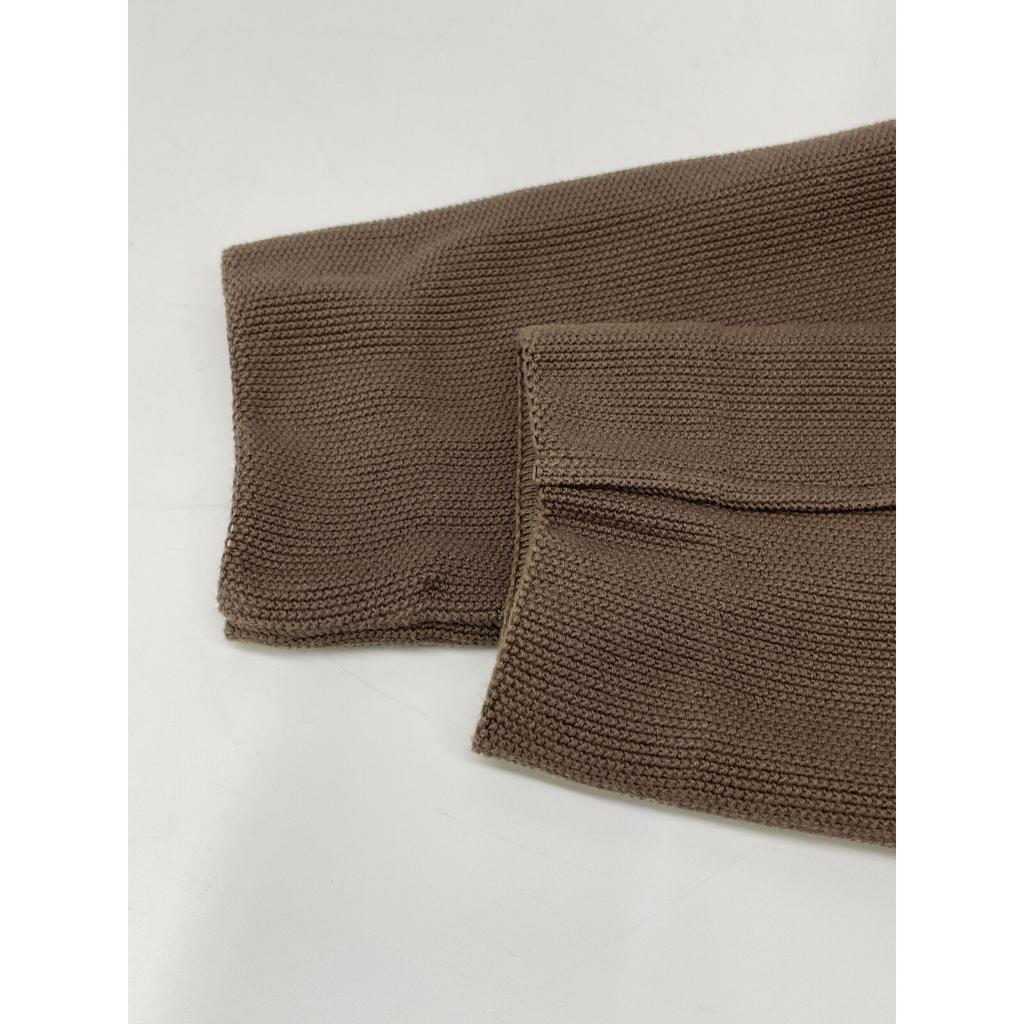 Altea Brown Cotton Knit Jacket Jacket L BrownUsed