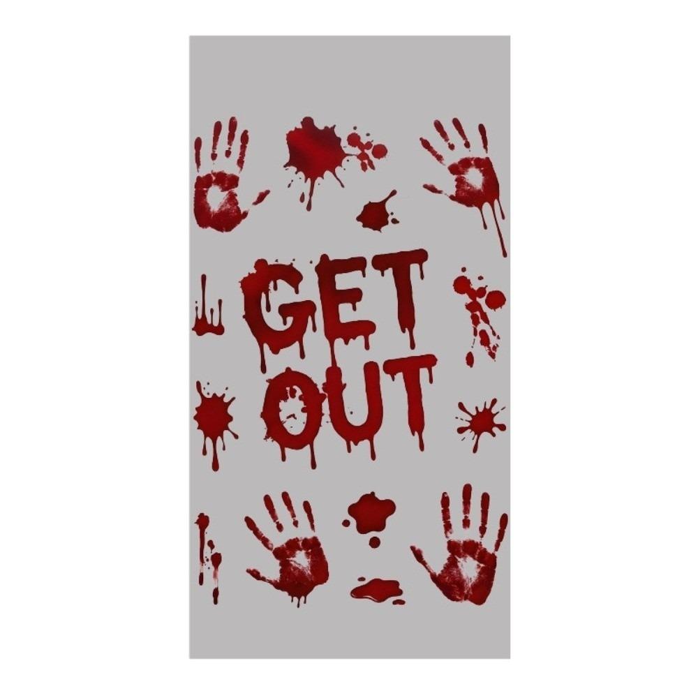 Decalques Estáticos DIY para Halloween à Prova d'Água Adesivos Assustadores para Portas de Festa Decorações Festivas