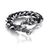 Titanium Steel Wolf Head Bracelet Men Black Gunmetal Finish Leather Woven Band Vintage Style Biker Accessory