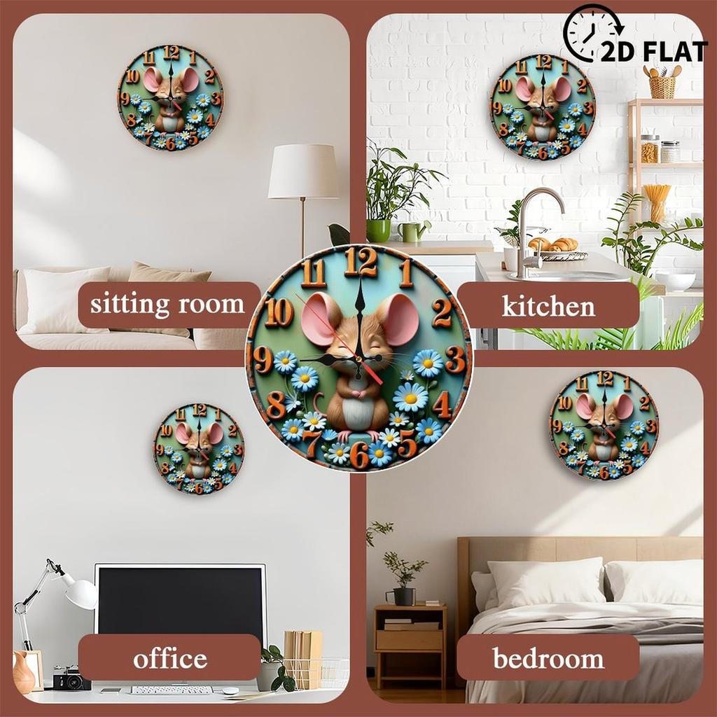 Warp Resistant 25x25cm Wood Wall Clock for Long-Term Durability