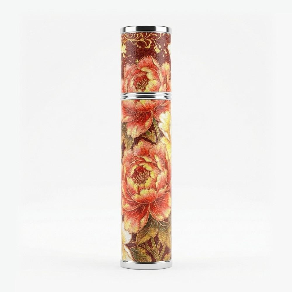 Reusable Floral Leather Spray Bottle Refillable Cosmetic Container Empty Atomizer  Outgoing Style 3