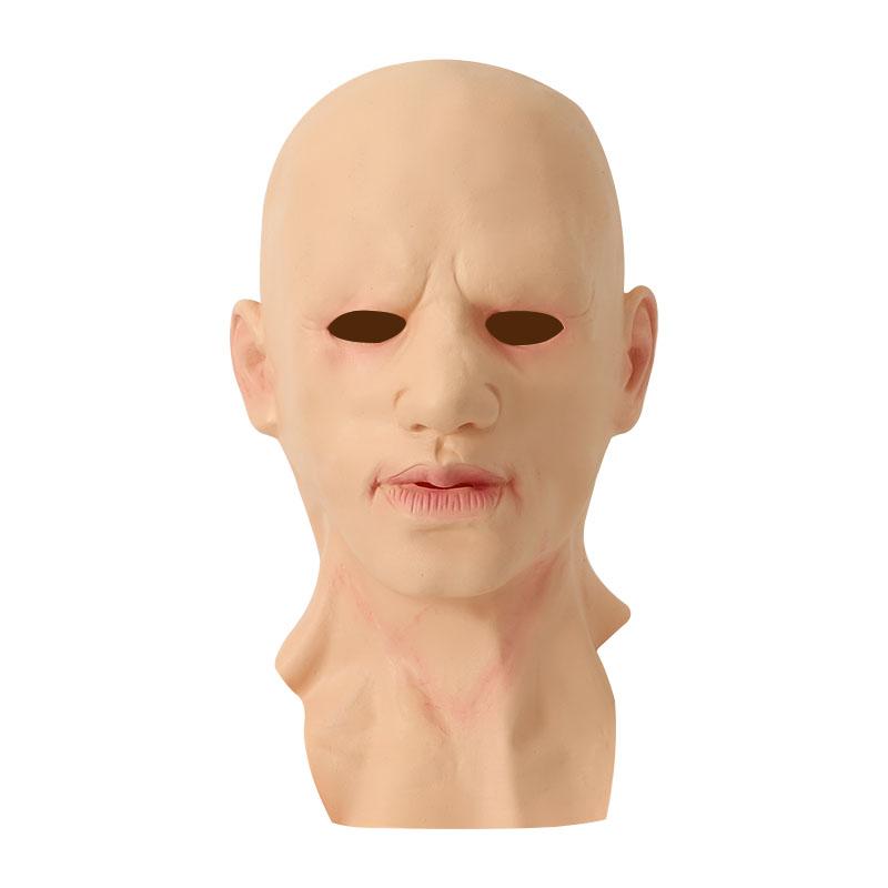Hot Sale Realistic Latest Halloween Full Head Bareheaded Old Man Latex Headgear Cosplay Head Silicone Party Masks