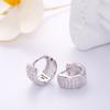 Bulk Jewellery Manufacturers Women 925 Sterling Silver Moissanite Huggie Earrings Chunky Mini Huggie Hoop Earrings