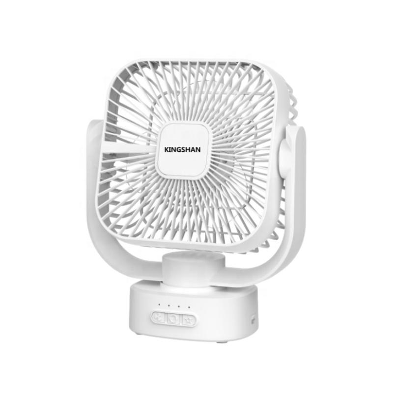 

6Inch 3 Speeds USB Rechargeable Fan with LED Light Fan for Bedroom Indoor or Outdoor,Table Fan белый