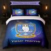 Set Biancheria da Letto Personalizzato Sheffield Wednesday FC con Nome Testo 1 Copripiumino + 2 Federe Logo Calcio Regalo Personalizzato per Occasioni Speciali Decorazione Camera da Letto