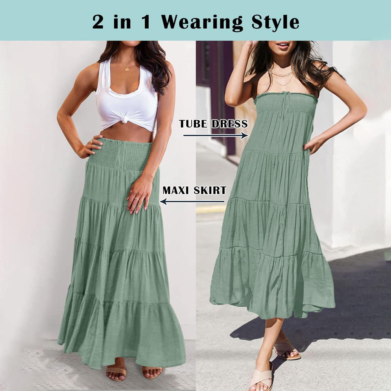 Женская юбка средней длины с высокой талией — фото 8