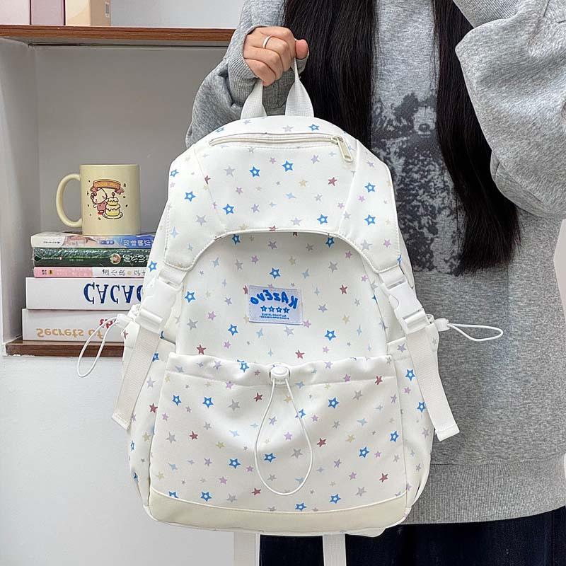 Schoolbag new backpack Japanese light original style European and American leopard print polka dot high value high school students large capacity