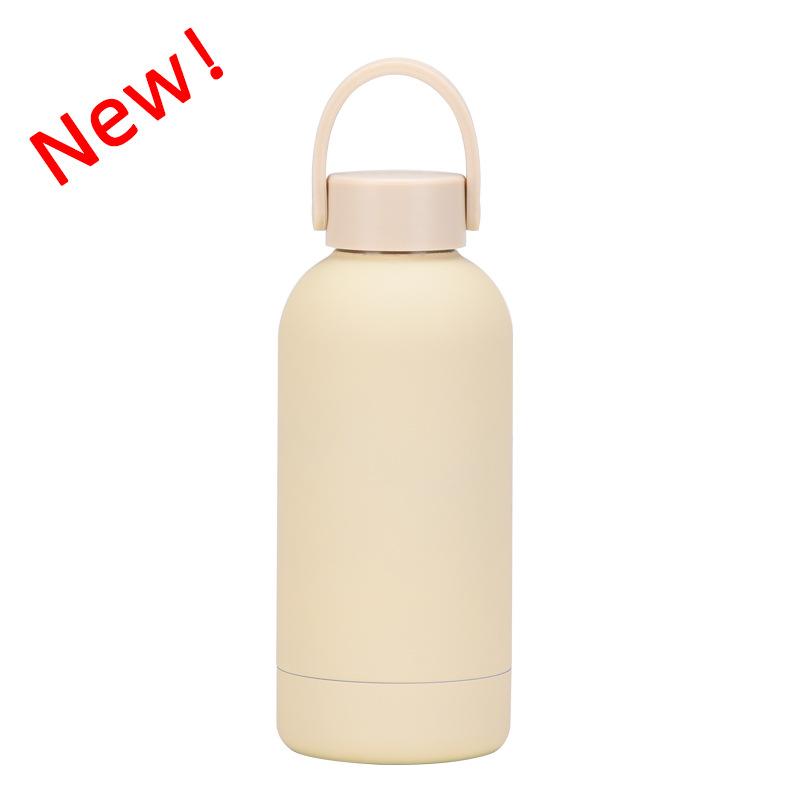 350ml Doppelschichtige Edelstahl-Thermosbecher Tragbarer Griff Einfache Kleine Öffnung Sport-Wasserflasche Outdoor-Wasserbecher