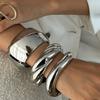Ingemark 6 Styles Exaggerated Smooth Water Drop Chunky Open Cuff Bangles Women Punk Arm Bracelet Banquet Steampunk Jewelry Men