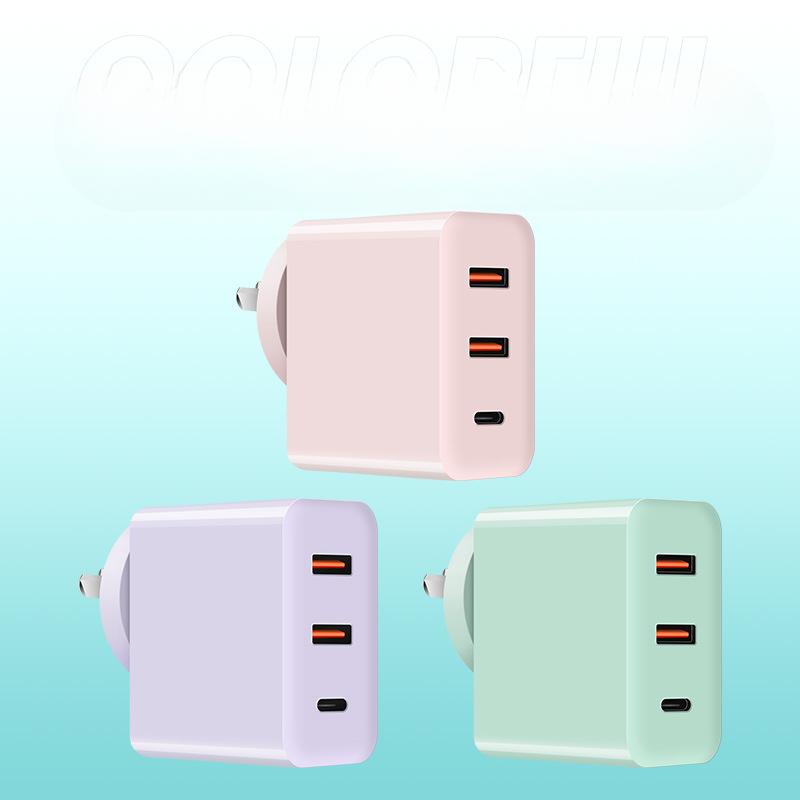 Australian Standard 65W Gallium Nitride 1C2A Multi-protocol PPS Charging Head PD45W+18W Dual A Multi-port Independent Intelligent Charger