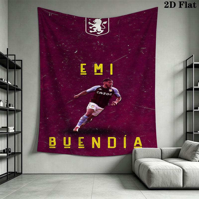 Aston Villa F.C Wall Hanging Printed Fabric Blanket Decorative Tapestries for Bedroom Living Room Home Decor