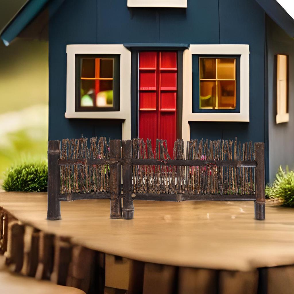Miniature Fence Screen 14Cm Decorative Micro Landscape Garden Ornament Bonsai Plant Pot Craft Decoration Fairy Garden Home Decor