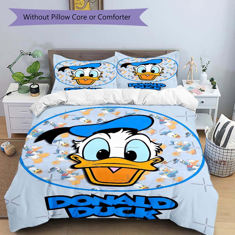 3pcs Donald Duck Theme Printed Bedding Set, Soft and Comfortable Quilt Cover for Bedroom, Guest Room W045