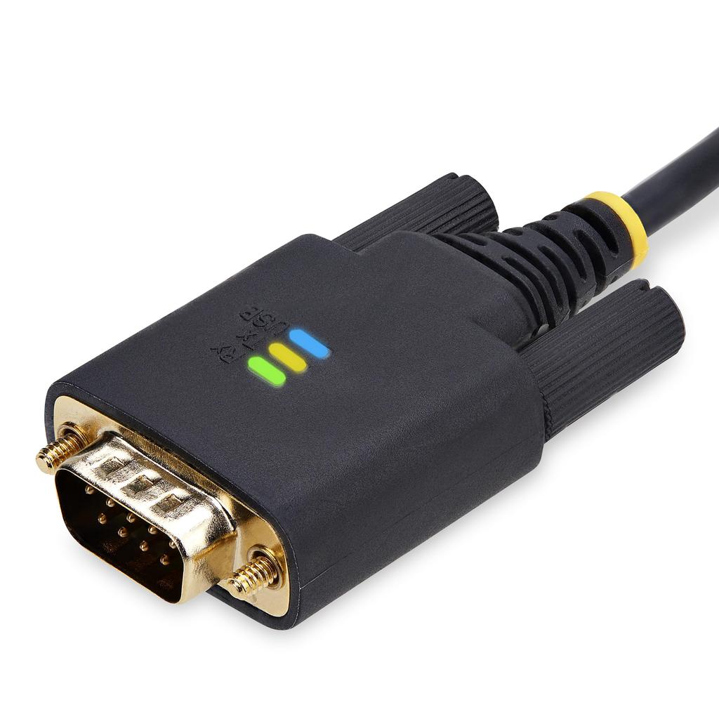 USB To RS232C Serial Conversion Cable Straight USB Connection 61cm 2 Ports 9 Pin Male To Male FTDI FT232R COM Number Retention Function Removable