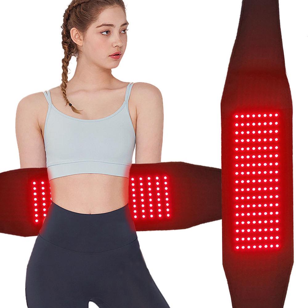 Portable Infrared LED Red Light Therapy Belt with 120 Beads for Heat Compression and Multifunctional Massage