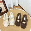 Cute Mary Jane Shoes Gentle Year Pair of Fluffy Shoes CM Evening Wind Soft Cute Night Height Increase 3 Bow