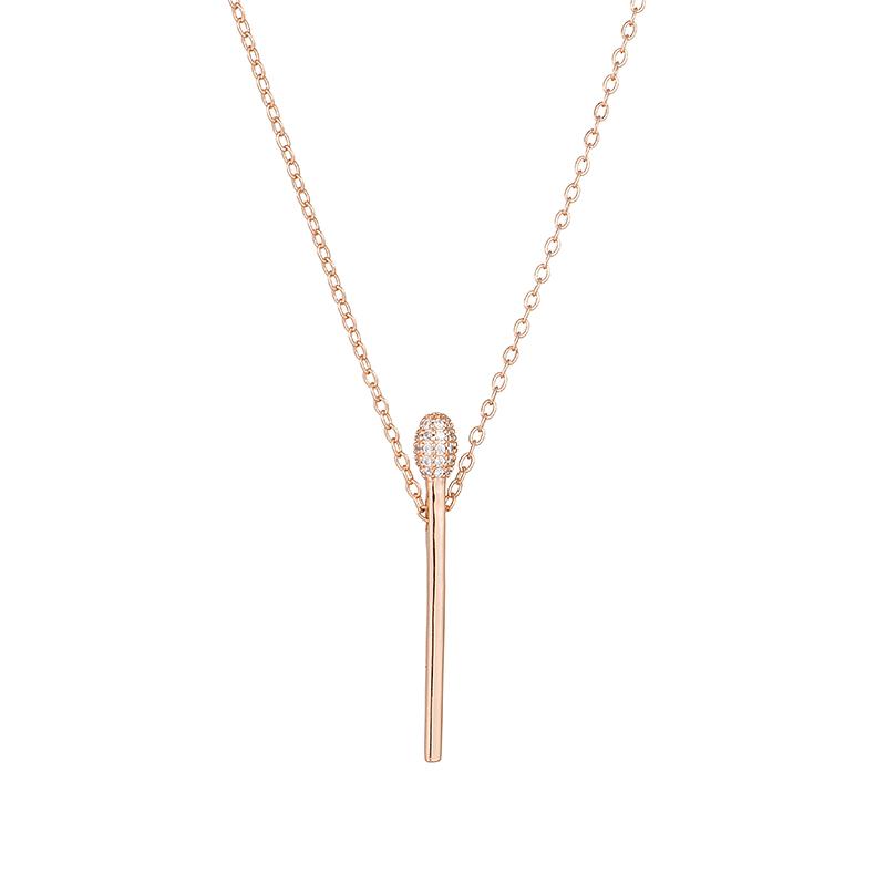 

Ожерелье-подвеска Kinel с цирконием и спичками для женщин, розовое золото, вечерние ювелирные изделия, подарок
