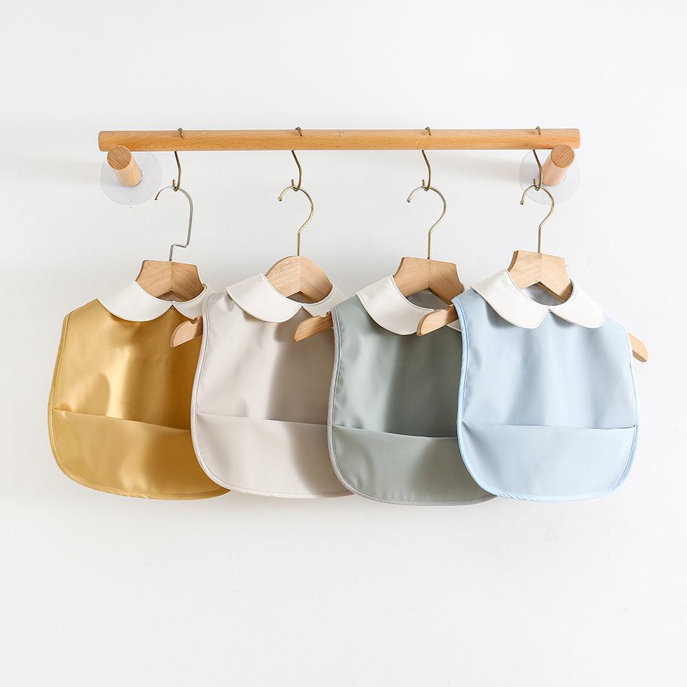 Korean Reversible Waterproof Infant Bib - Wash-Free, Anti-Stain, Baby Sleeveless Apron