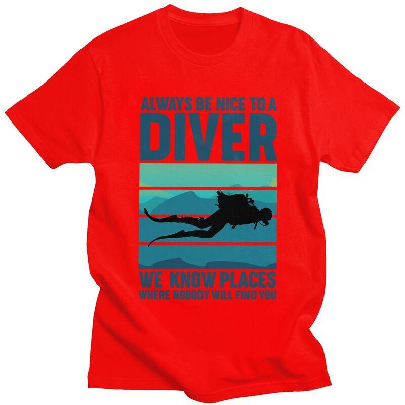 

Custom Scuba Diving T Shirts for Men 100 Cotton Tee Tops Dive Diver Quotes Tshirt Short Sleeve Casual Tshirt Clothing S