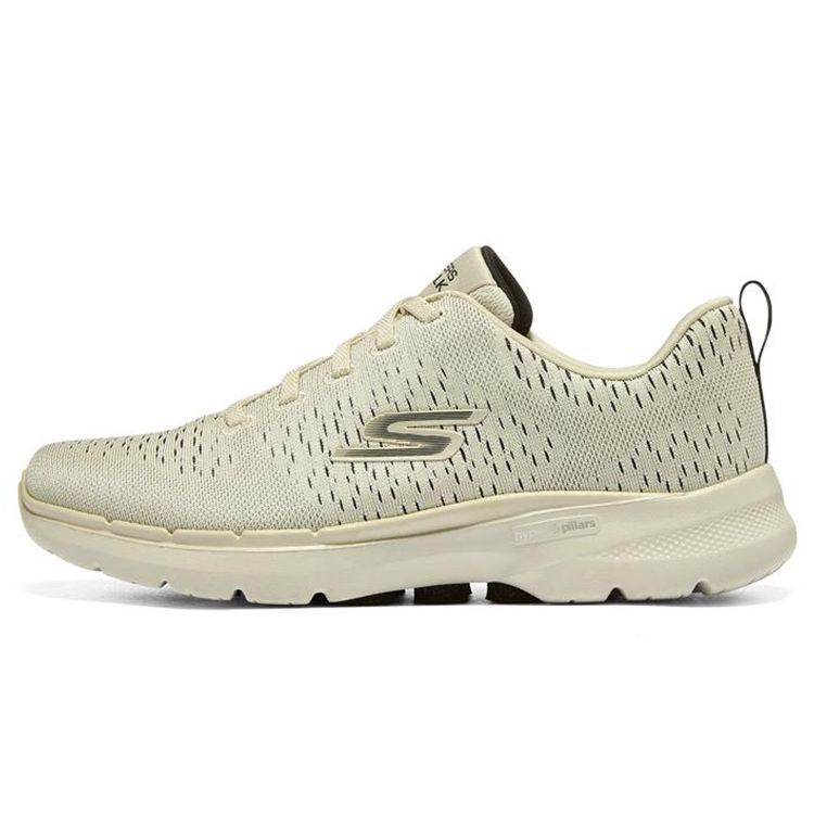 Skechers Go Walk 6 Low Top Running Shoes Women sneaker Light-Yellow 124524-NTBK 39
