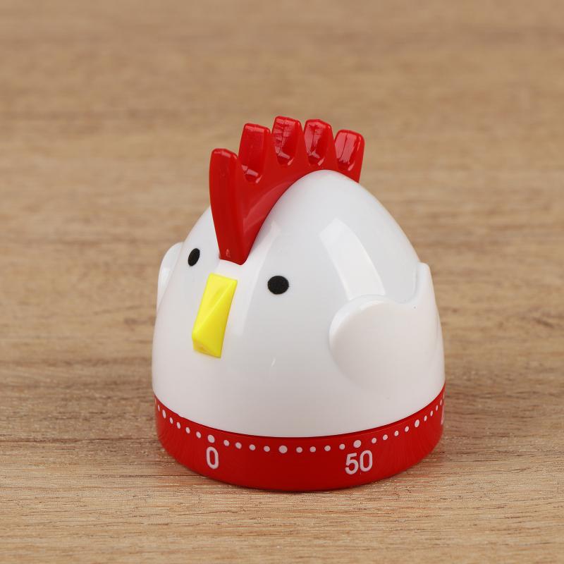 Cute Chicken Rooster Kitchen Timer Mechanical Countdown Alarm Clock Kid Friendly for Study Cooking Baking Reminder