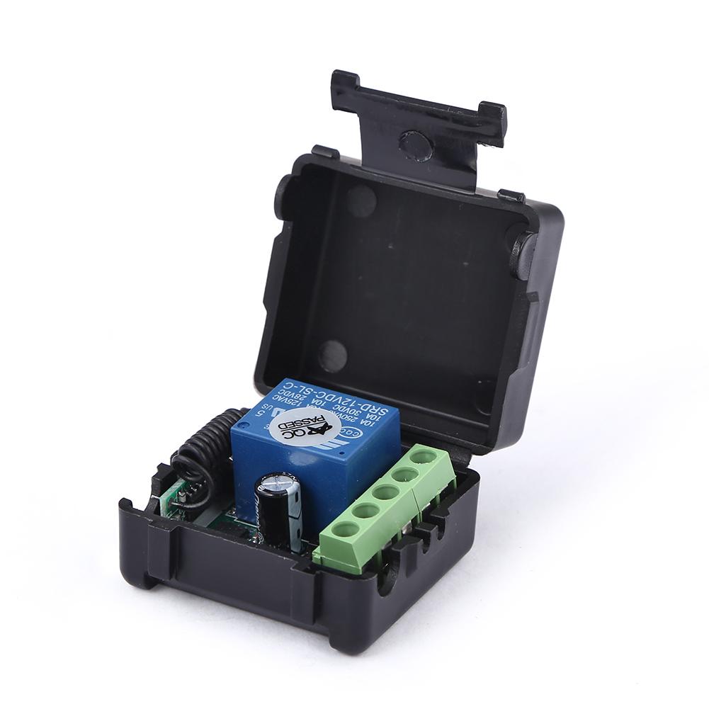 Universal Wireless Remote Control Switch DC12V 4CH Relay Receiver Module and 4-Channel RF 433 Mhz Transmitter
