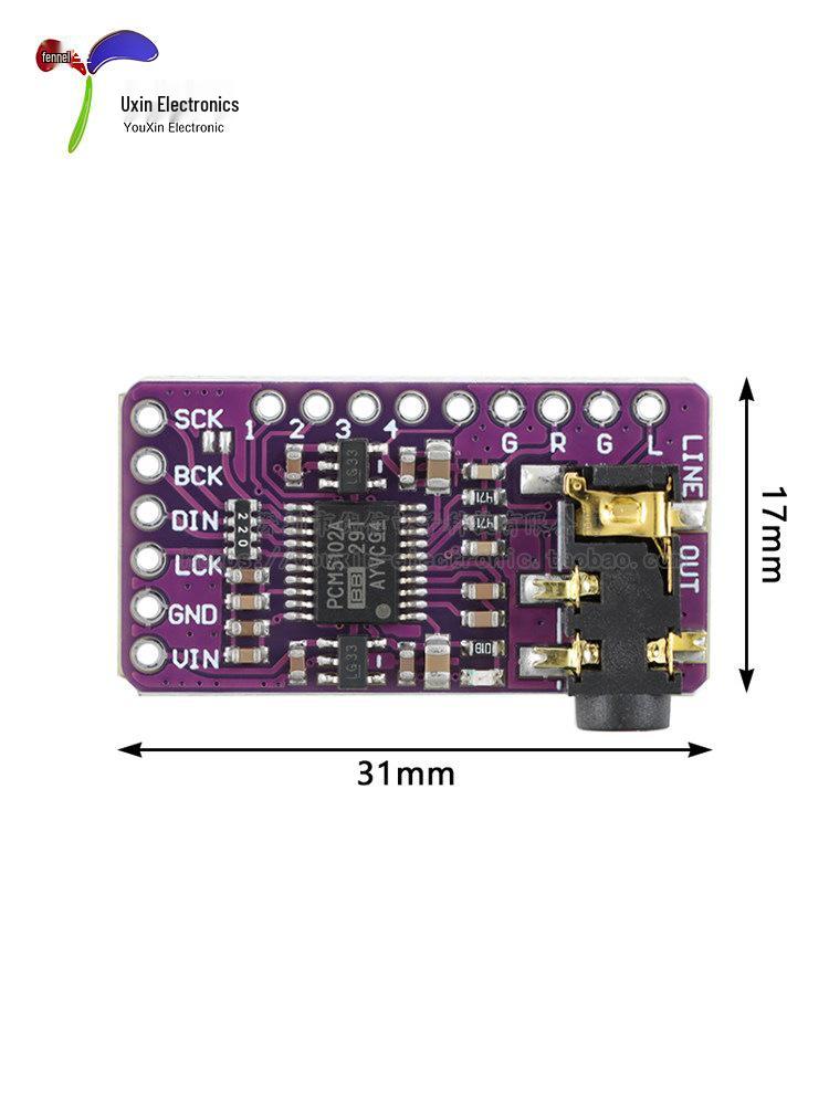 PCM5102 Stereo DAC Audio Module