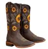 Stivali da Donna Ricamati Stampa Glitter Stivali Western da Cowgirl Punta Retro Mezza Gamba Tacco Grosso Stivali Stile Romano Botas Femininas