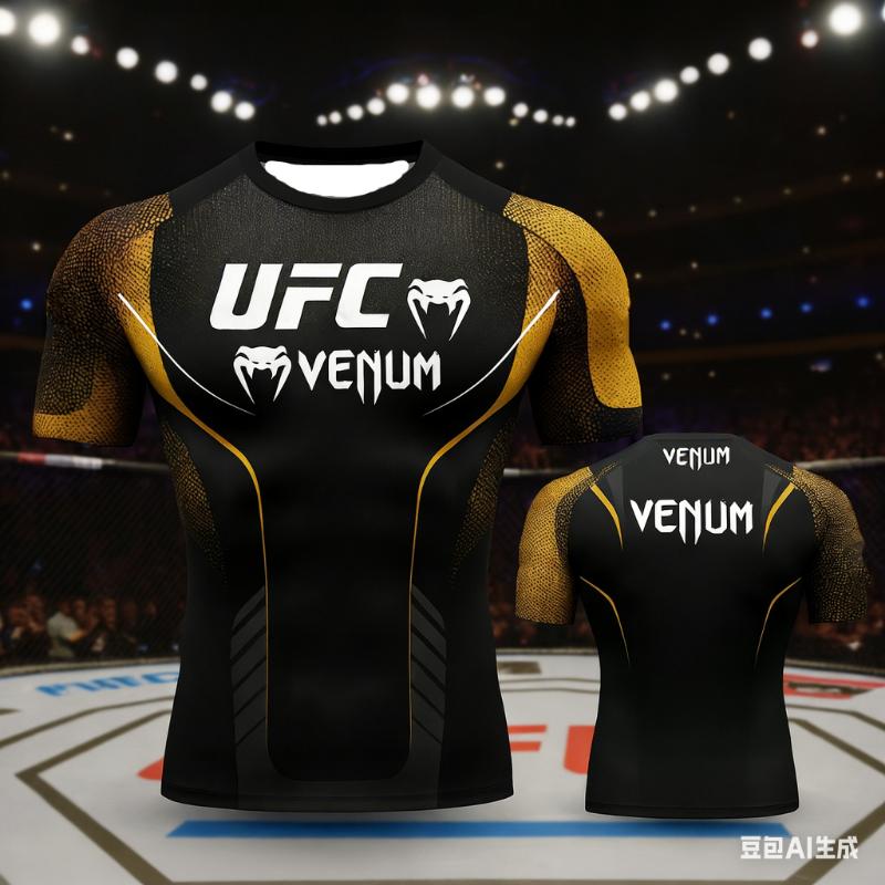 2026 Neues Heißverkauf UFC Boxkampf T-Shirt Sommer Lässig Atmungsaktiv Sport Übergröße Schnelltrocknend Kurzarm