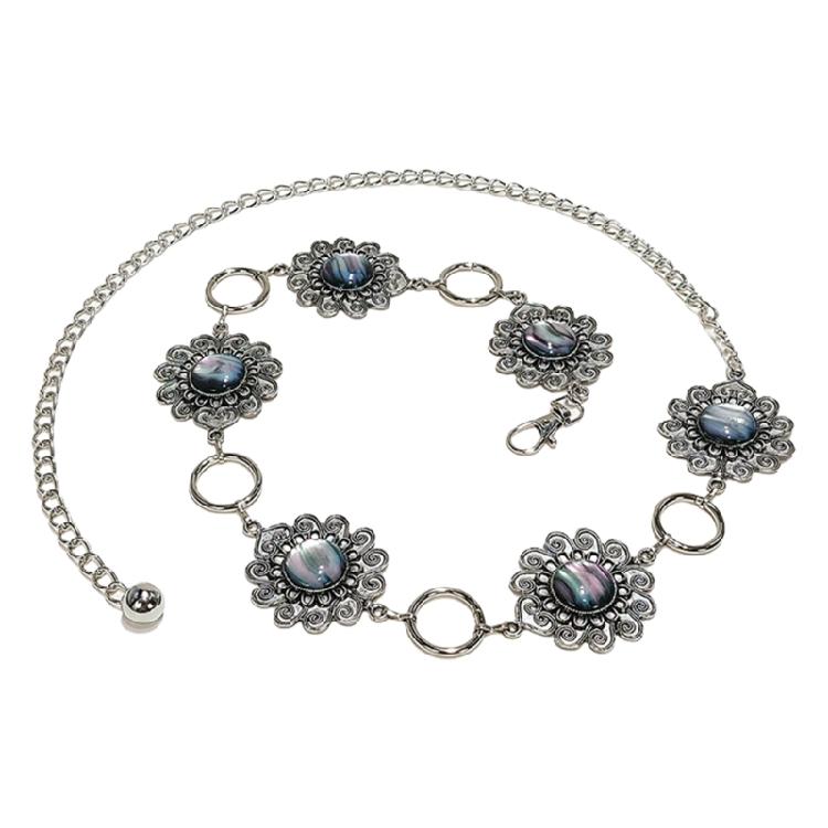 Adjustable Stone Embellished Waist Belt Bohemian Body Chain Waist Jewelry Accessory Gift for Women Outdoor Event