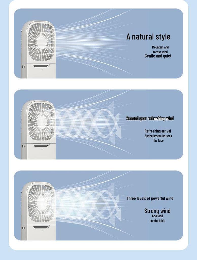 Ultra-thin Portable Neck Fan: Lightweight, Foldable, Rechargeable for Outdoor, Makeup, and Travel Use