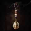 Heavenly Brass Turtle Shell Cloud Keychain Pendant - Men's Fashion Accessory In Ancient Style