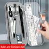 Douyin Style Compass & Ruler Set - 8 Pieces for Junior & Elementary Students