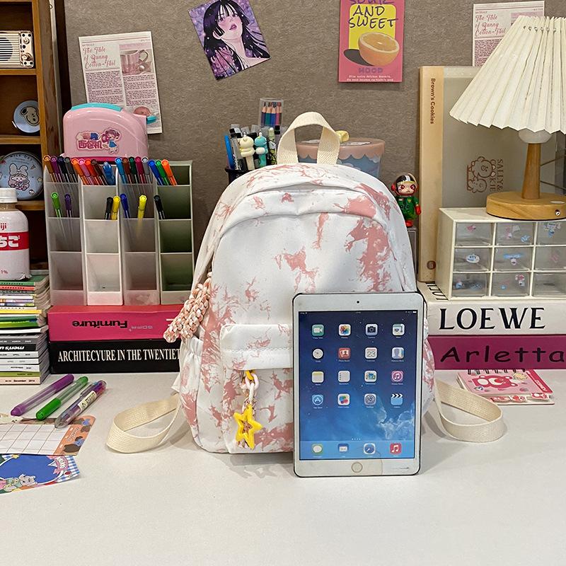 Schoolbag niche Japanese ins smudge bag women's simple design backpack 1011 new fashion commuter backpack