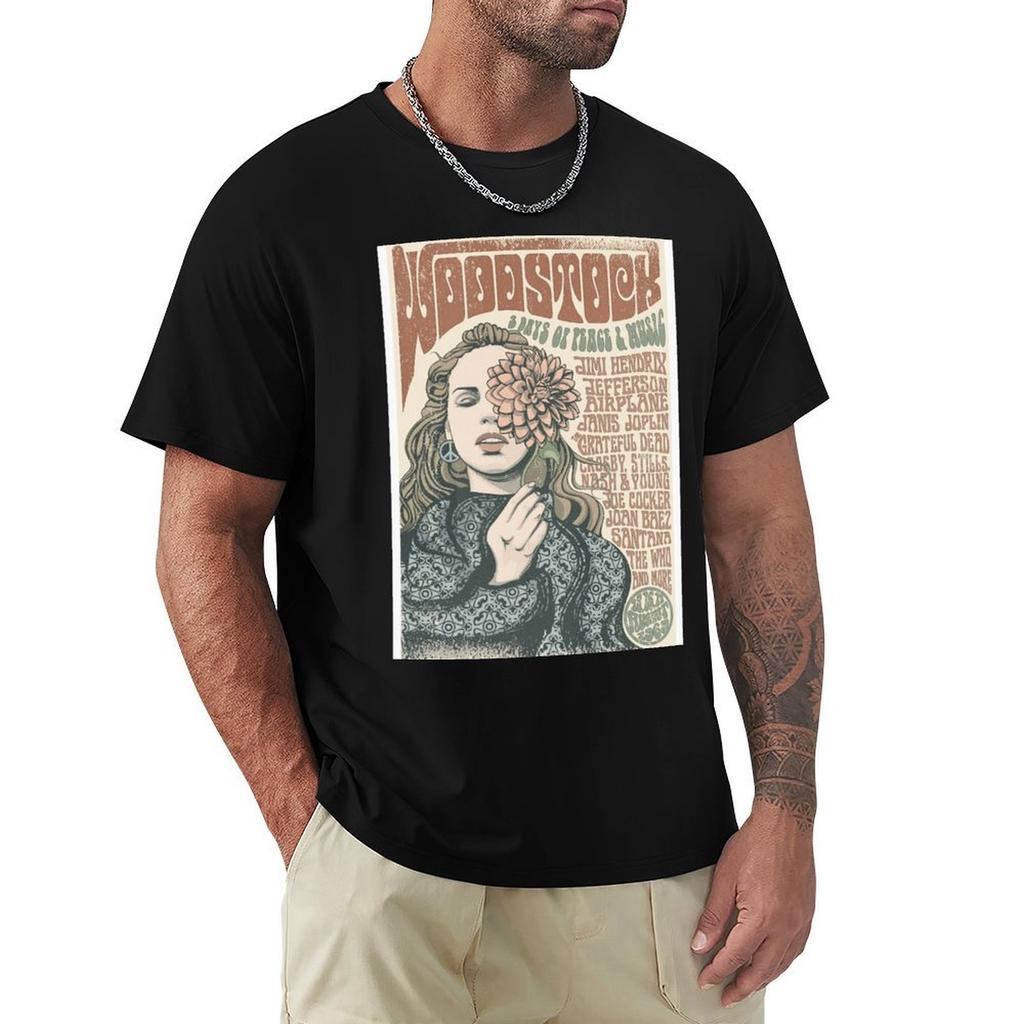 Woodstock Festival Tshirt Durable Work Wear Tshirt