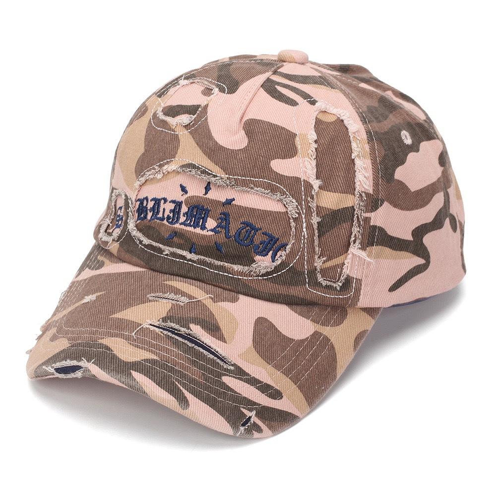 Fashion Hat American Vintage Camouflage Baseball Hat Female Spring Summer Versatile ins Sanskrit Embroidery Cap Summer Couple Male
