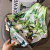French Retro Silk Women's Square Scarf - Cashew Print, Versatile, High-End Accessory
