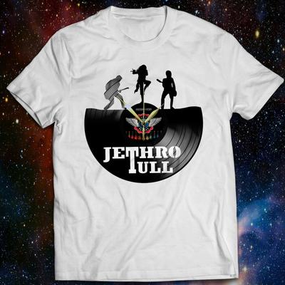 Classic Rock Music Cotton T-shirt Jethro Tull Band Tee Ian Anderson Benefit