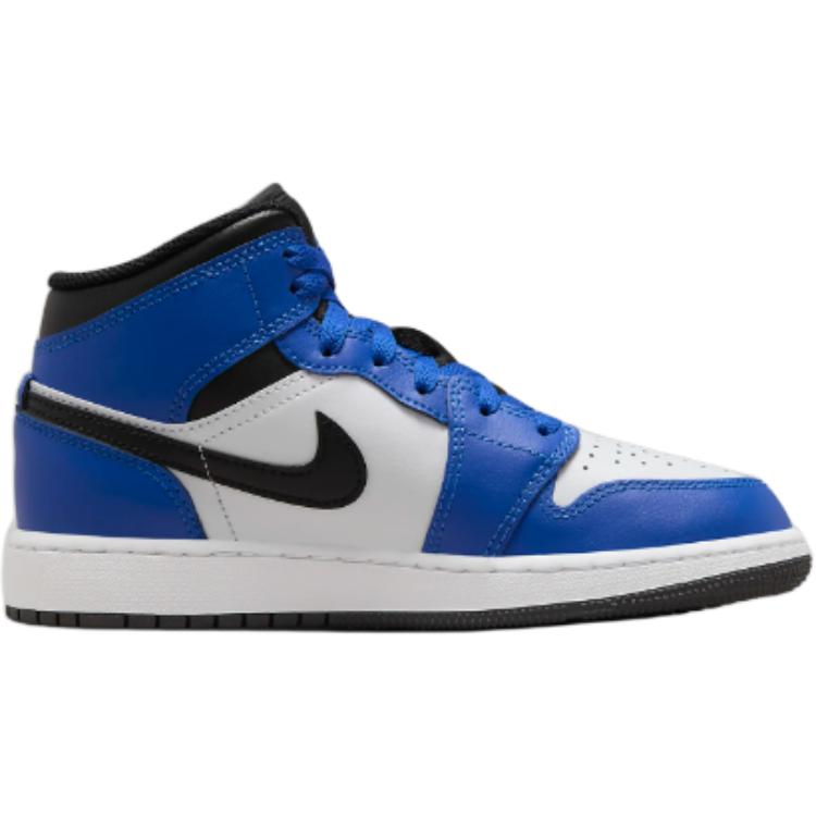 Air Jordan 1 Mid GS Game Royal Kids Sneakers Blue Black White DQ8423-402