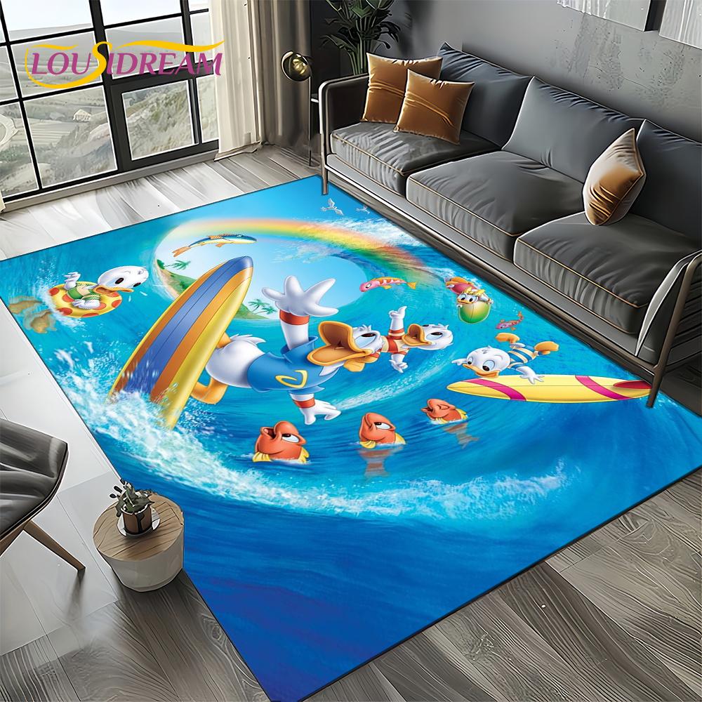 Mickey Minnie Mouse Donald Duck Cartoon Carpet Rug for Bedroom Living Room Home Sofa Decoration,kids Large Decor Floor Mat Gift