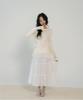 G Museum Jacquard Tiered Skirt (White)