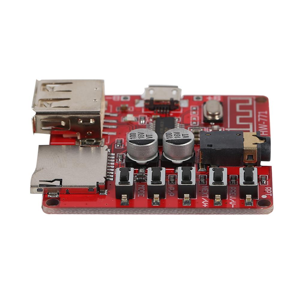 Bluetooth-compatible Audio Receiver Board W/USB TF Card Slot DIY Modified MP3 Module WAV+APE+FLAC+MP3 Lossless Decoding