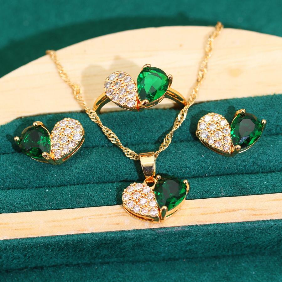 

2024 Горячие Новые Ювелирные Изделия Цирконий Сердце Ожерелье Серьги 10 yards