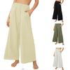 2026 Women's Solid High Waist Loose Casual Wide Leg Pants