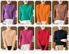 Women's 100% Pure Wool Half-High Collar Thick Knit Sweater - Warm Autumn/Winter Base Layer Pullover