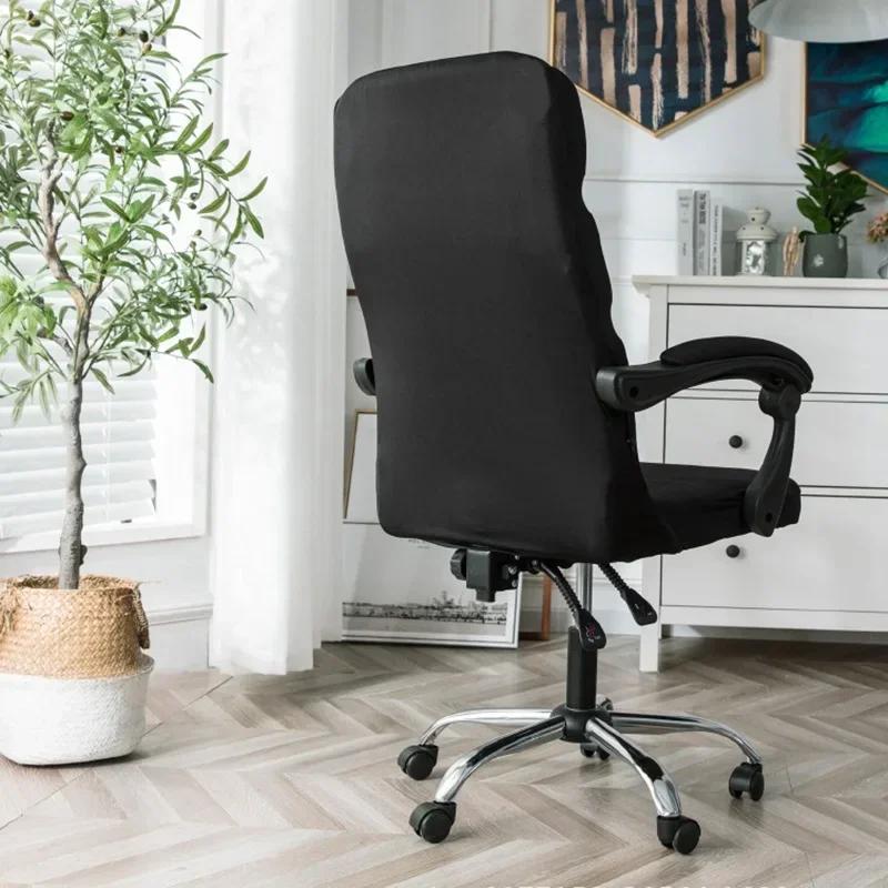 Elastic Office Computer Swivel Chair Covers Solid Color Gaming Armchair Protector Spandex Washable Chair Slipcover for Study