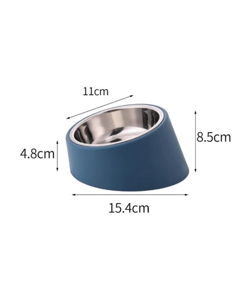 Anti Rollover Dog Feeder New Anti Overturning Large Capacity Neck Protection Bowl Durable Stainless Steel Cat Bowl