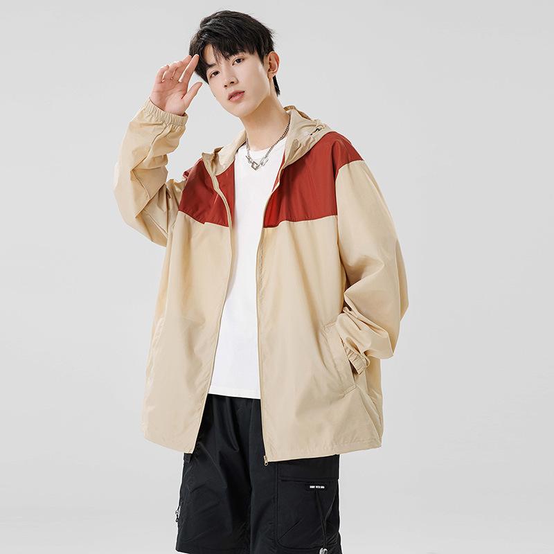 Fashion sunscreen clothing men and women models summer thin section of ice silk breathable hooded couple sportswear cycling sunwear jacket